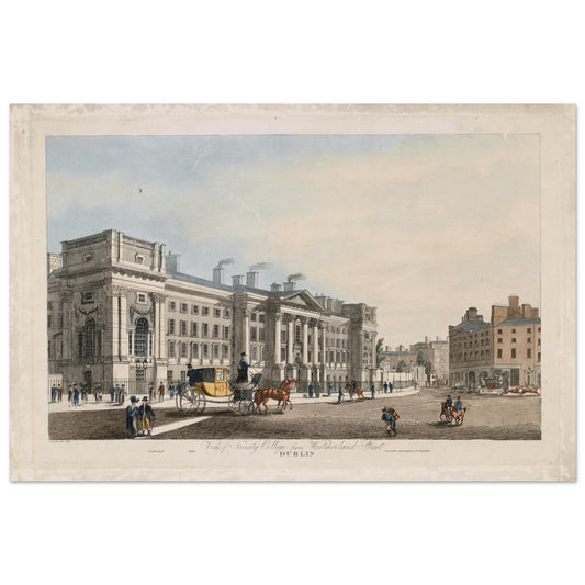 Trinity College Dublin from Westmoreland Street – Archival print Art Print – Irish wall art print | Buy Irish Art