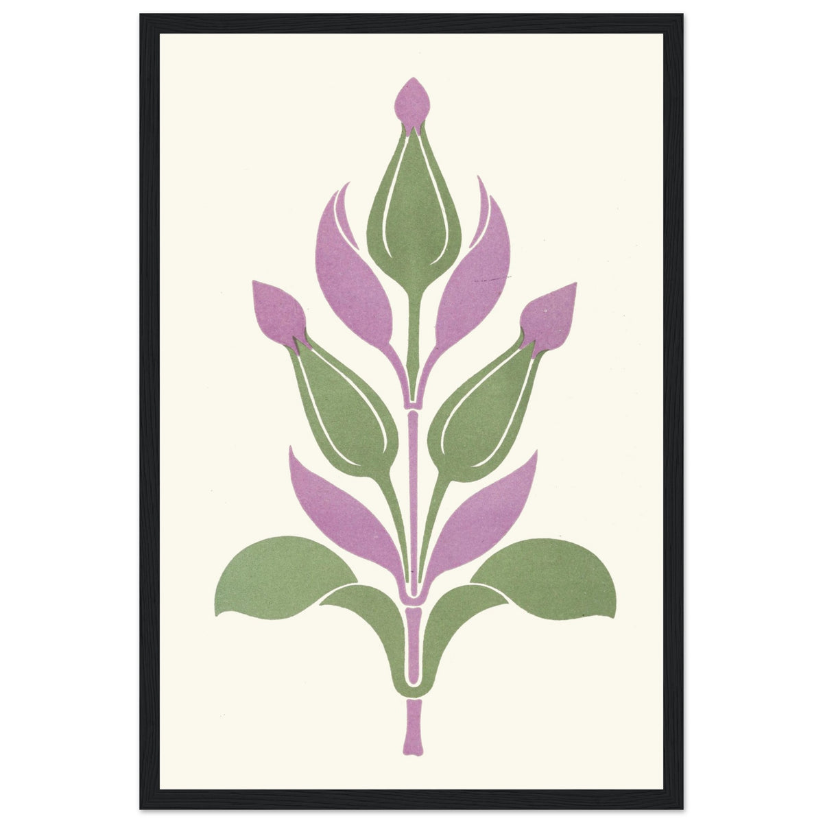 Agreeable Contrast of Plum-Violet and Sage-Green - Framed Art Print by James Ward – view 6 | Buy Irish Art