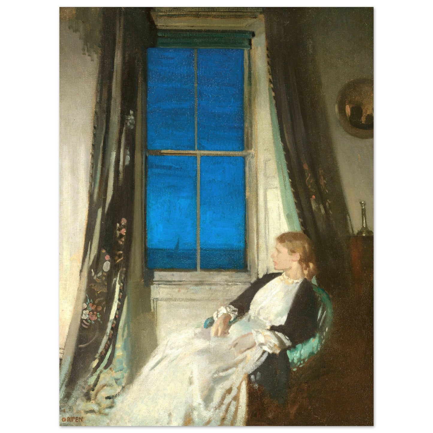 Night by Irish Artist William Orpen Art Print – framed print close-up | Buy Irish Art