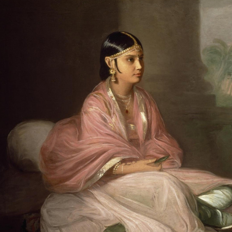 An Indian Lady by Irish Artist Thomas Hickey Art Print