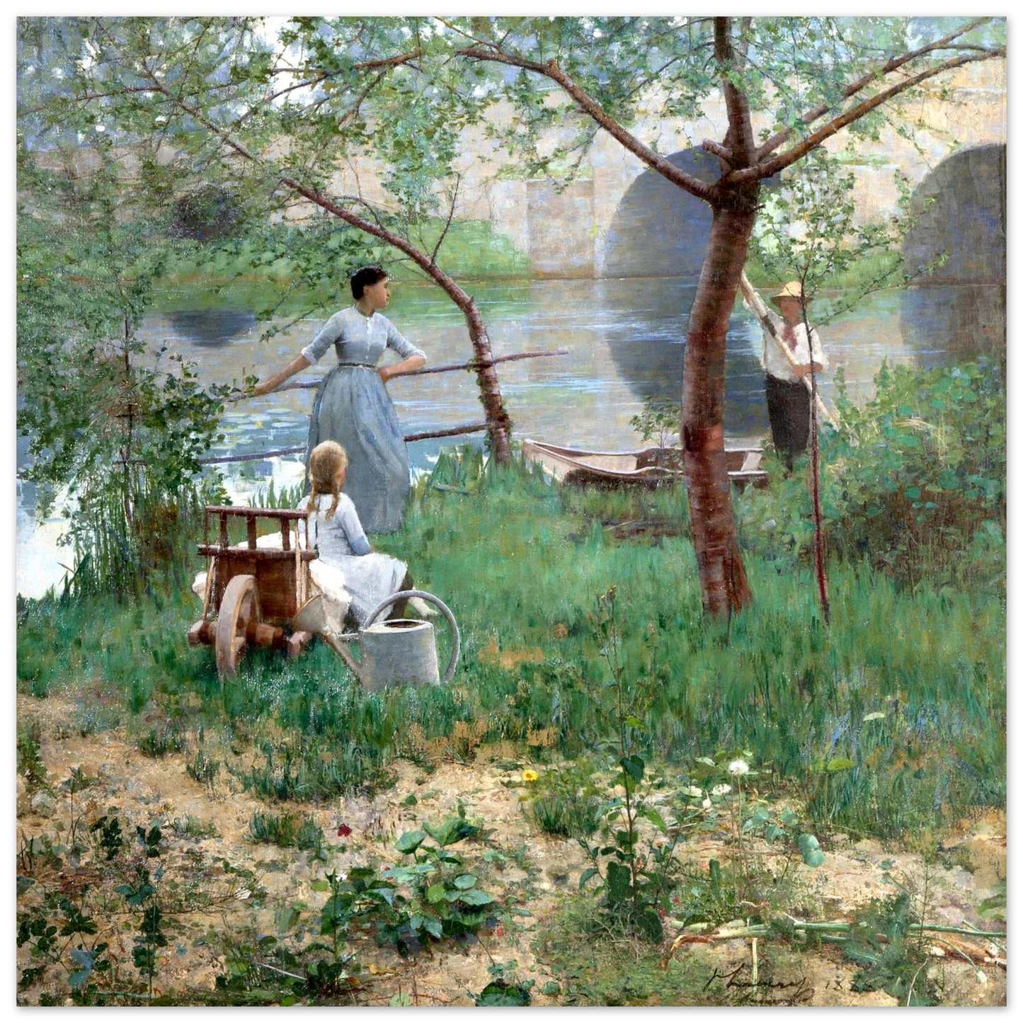 Under the Cherry Tree by Sir John Lavery, 70x70cm print size