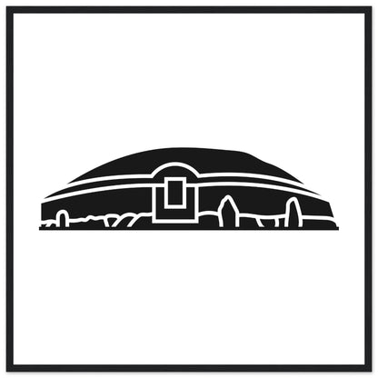 Modern Irish Minimalist Newgrange Illustration Framed Wall Art Print