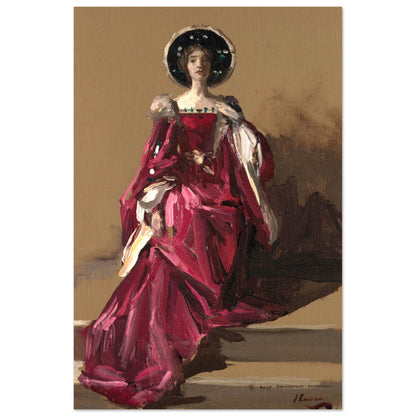 Lady Gwendeline Spencer-Churchill in The Merchant of Venice by John Lavery, size comparison view