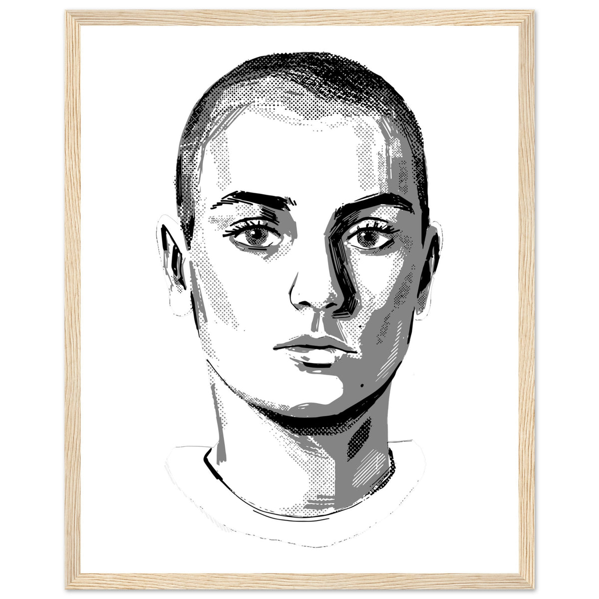 Sinead O'Connor Framed Wall Art Print – framed print close-up | Buy Irish Art