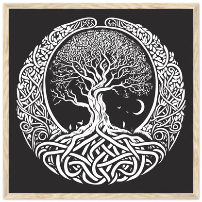 Handcrafted Celtic Tree of Life artwork wall print design representing ancestry and unity”

