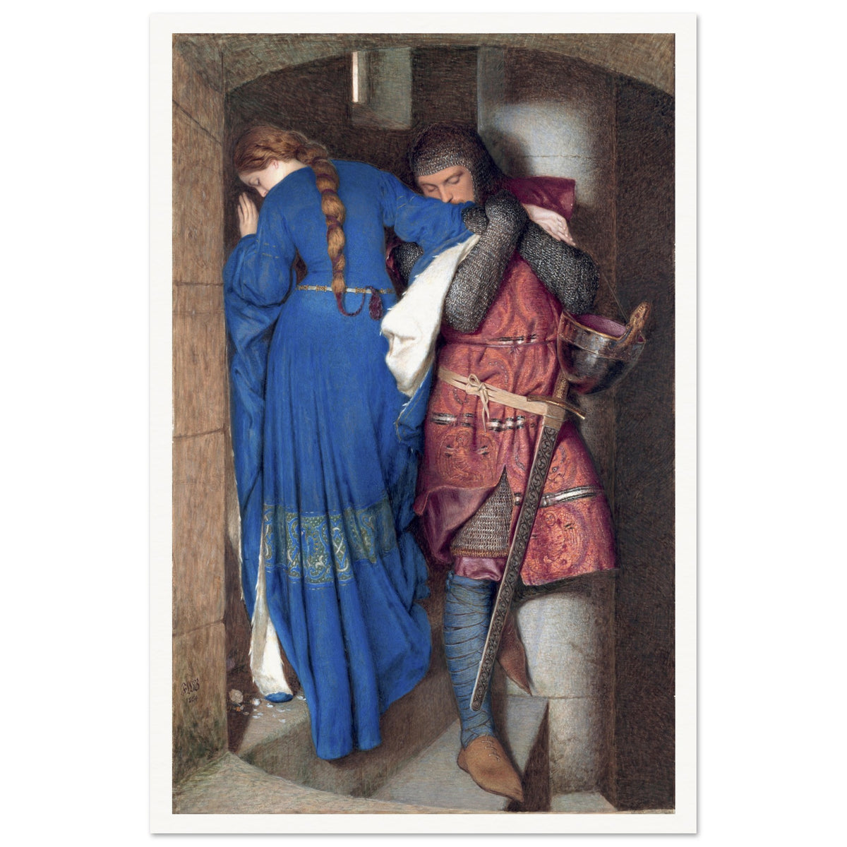 The Meeting on the Turret Stairs – Frederic William Burton (view 15)