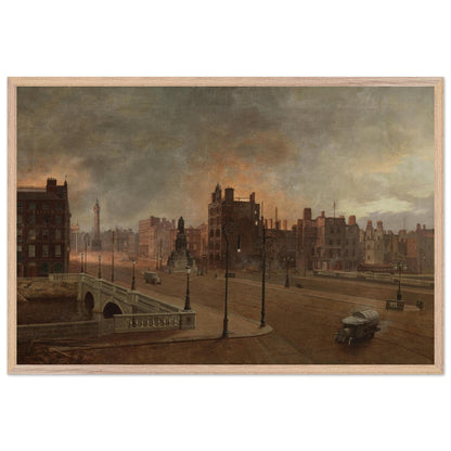 After the Bombardment — Easter Rising 1916 Fine Art Print – size comparison view | Buy Irish Art