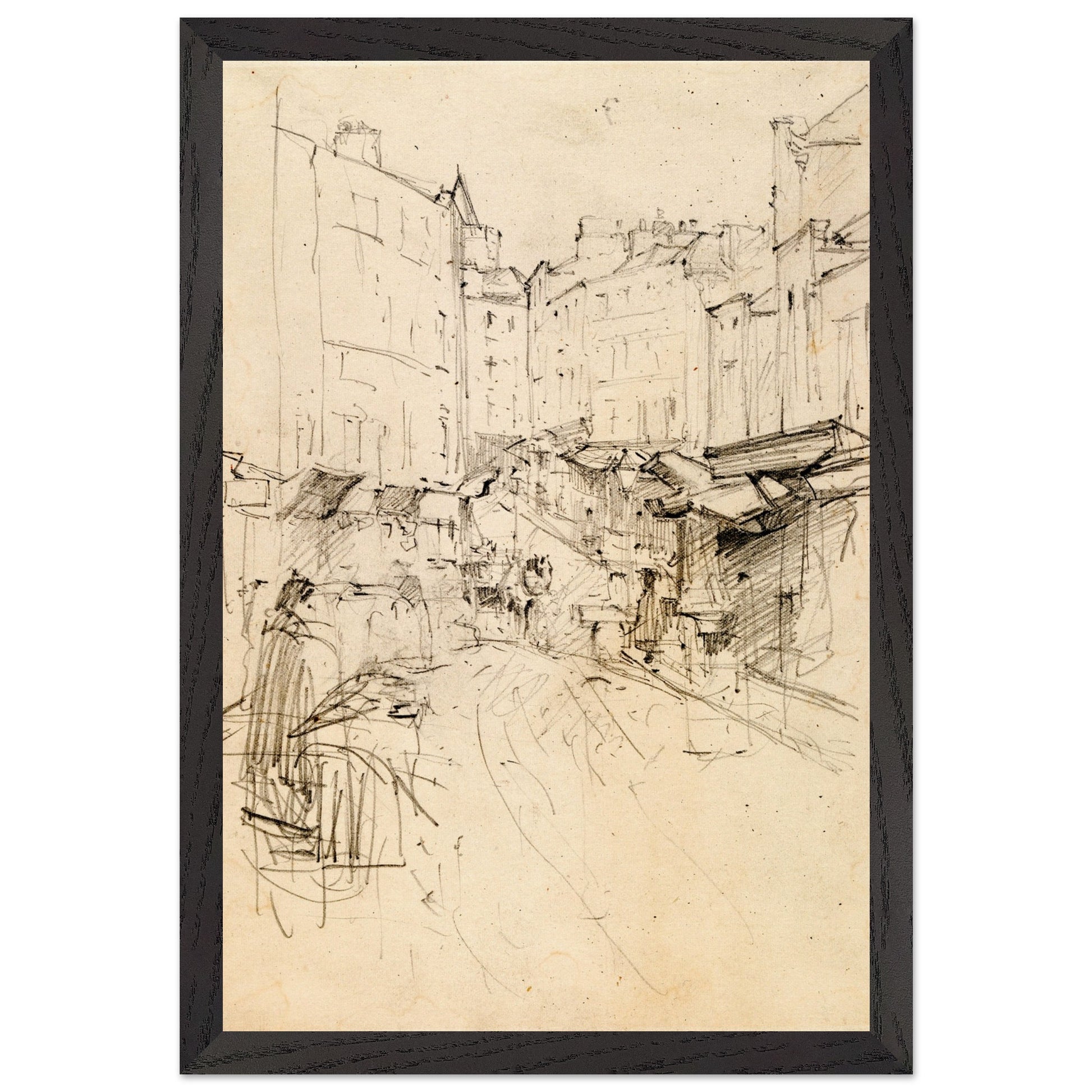 Black frame 30×40 cm: Collector’s Edition of Walter Osborne’s Christchurch Cathedral sketch – 30×40 cm black hardwood frame.