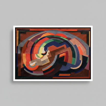 ‘Composition (c.1935)’ by Mainie Jellett, unframed matte art print, crisp edges, neutral grey background, soft diffused lighting, high-resolution product photography, premium museum-quality feel.