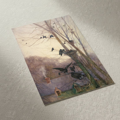 Shades of Evening – Mildred Anne Butler Irish Art Print unframed archival print resting on light linen fabric. Soft natural daylight, gentle shadows, artisanal fine-art photography style.