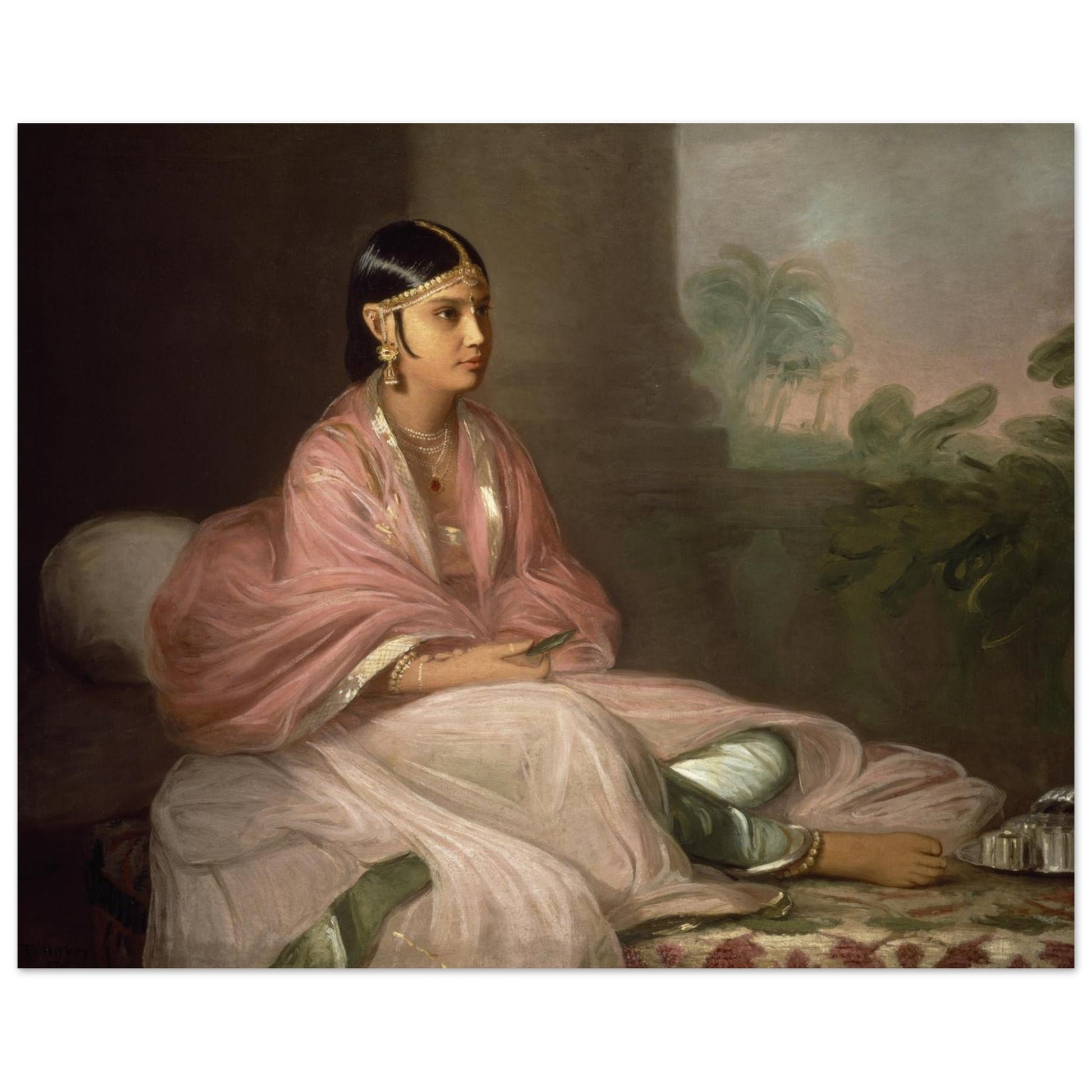 Museum-quality unframed print of Thomas Hickey’s Indian Lady portrait, perfect for collectors of Irish art and colonial history