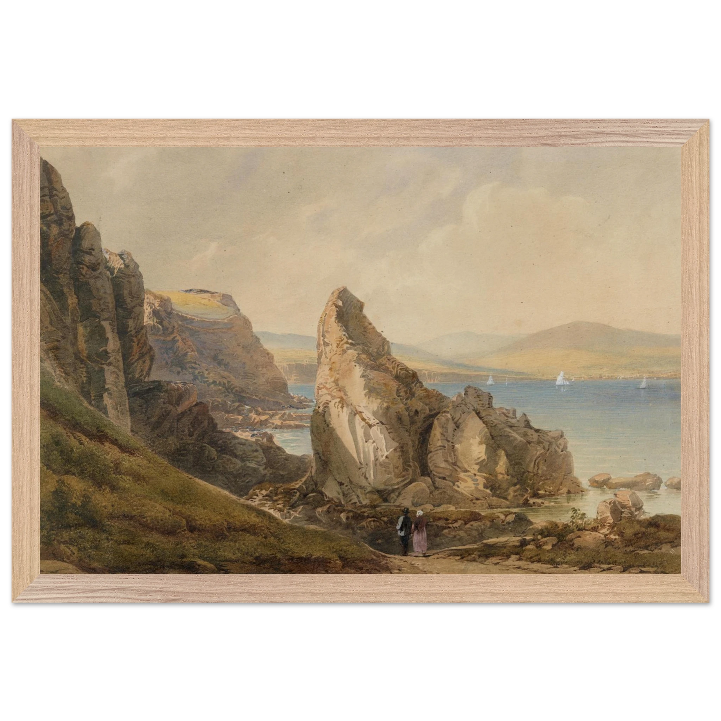 Wooden Framed reproduction of A Bay near Howth by Henry Newton from the National Gallery of Ireland