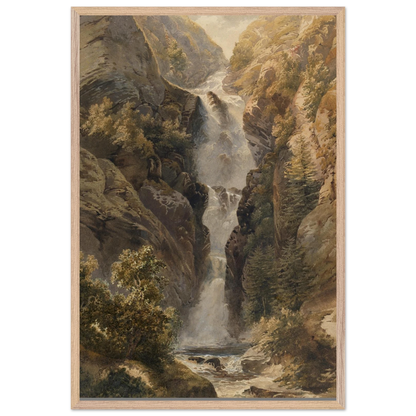 Esna Larach Glenariff Waterfall wooden framed fine art print
