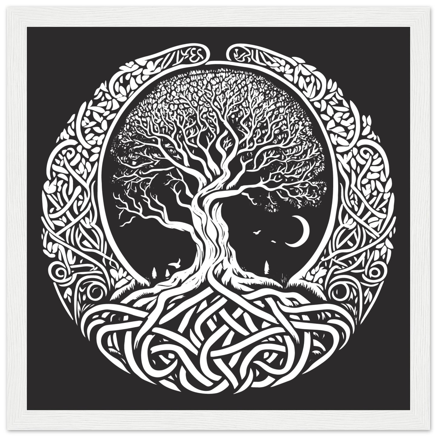Decorative Celtic Tree of Life print for spiritual home décor