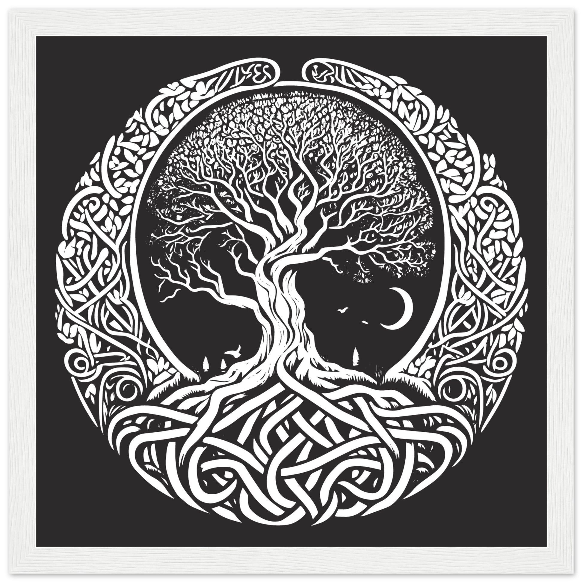 Decorative Celtic Tree of Life print for spiritual home décor