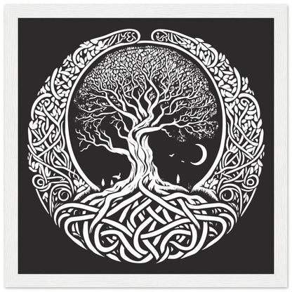 Decorative Celtic Tree of Life print for spiritual home décor