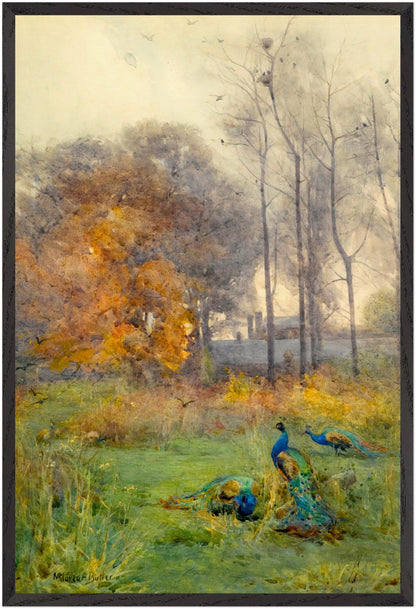 Autumn Days (1928) by Mildred Anne Butler, large Collector’s Edition art print in a black gallery frame