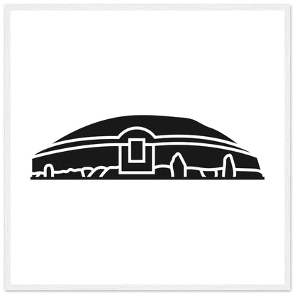 Modern Irish Minimalist Newgrange Illustration Framed Wall Art Print