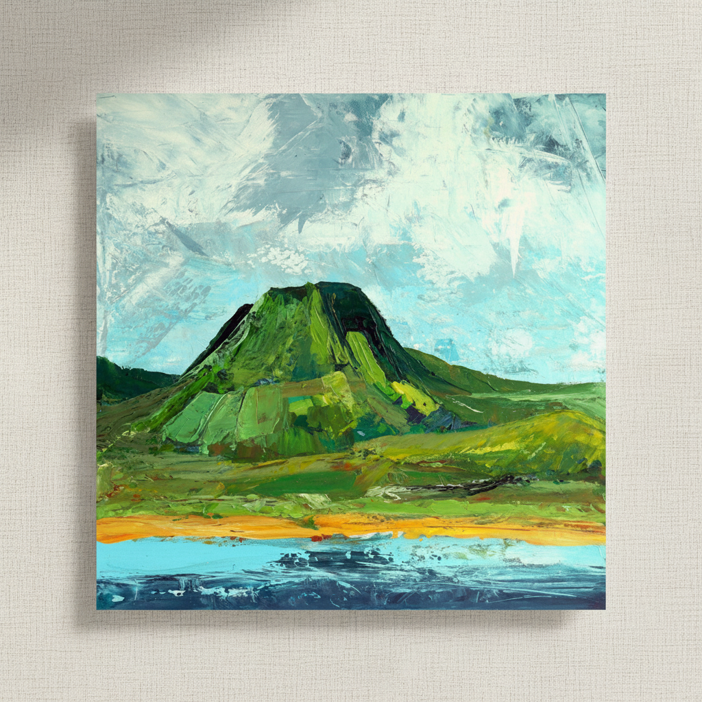 Lurig Mountain, Cushendall – Ó Maoláin | Irish Art Print — in a room setting