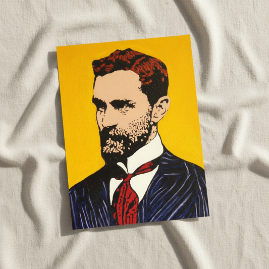 Roger Casement Art Print by Irish Artist Ó Maoláin — in a room setting