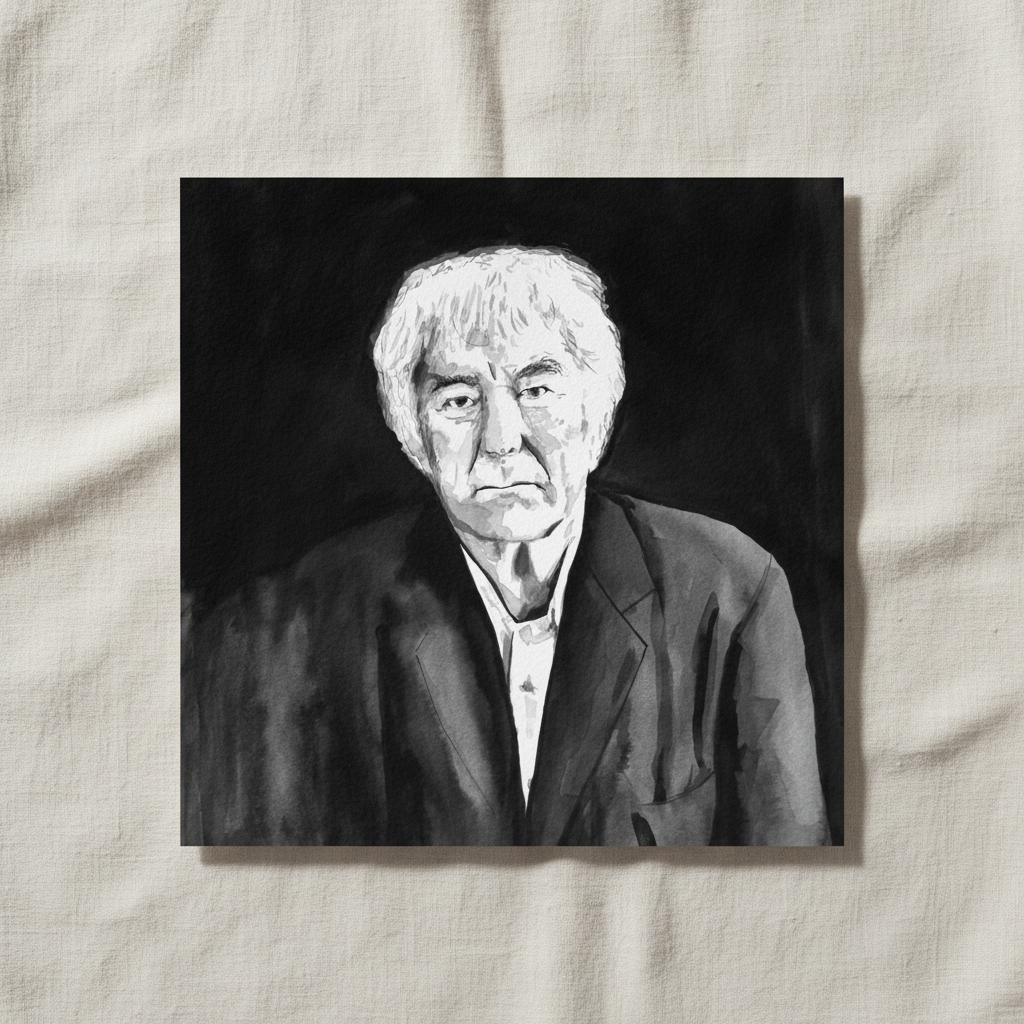 Seamus Heaney Art Print by Ó Maoláin — in a room setting