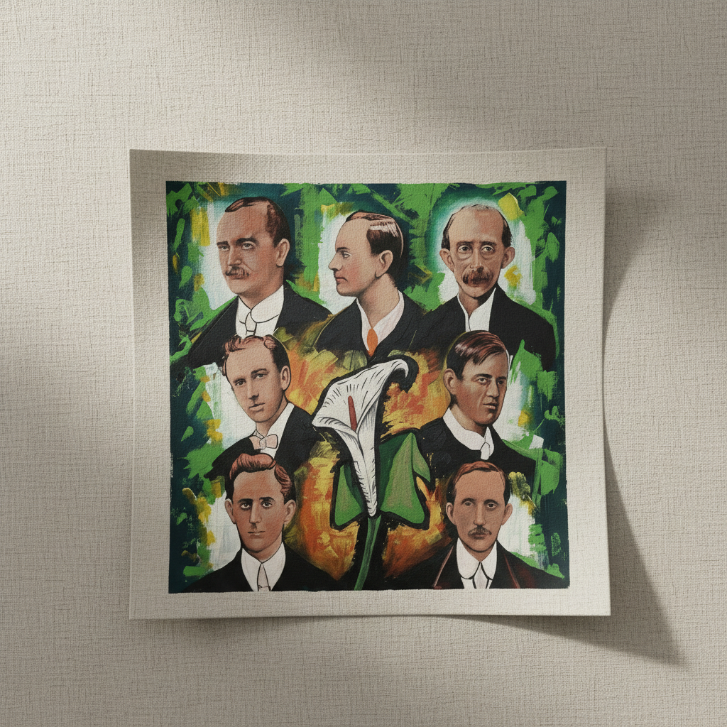 1916 Proclamation — The Seven Signatories | Irish Art Print — in a room setting