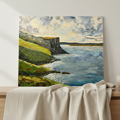 Murlough Bay & Fair Head – Ó Maoláin | Irish Art Print — in a room setting