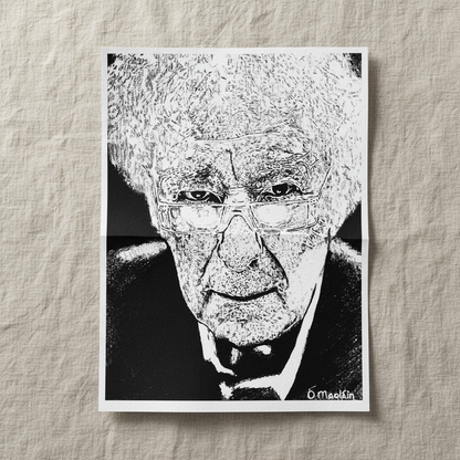 Seamus Heaney – Irish Poet Art Print — in a room setting