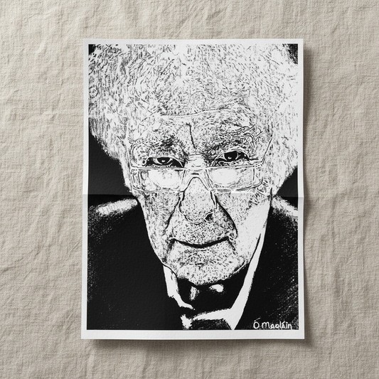 Seamus Heaney – Irish Poet Art Print — in a room setting