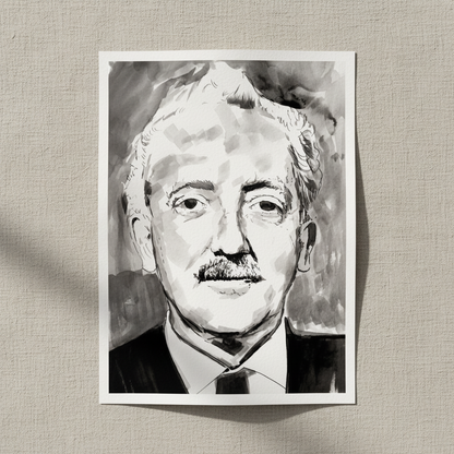 Sean Ó Riada Framed Art Print by Irish Artist — in a room setting