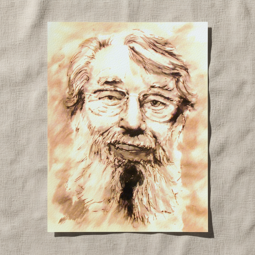 Ronnie Drew Framed Art Print The Dubliners by Irish Artist — in a room setting