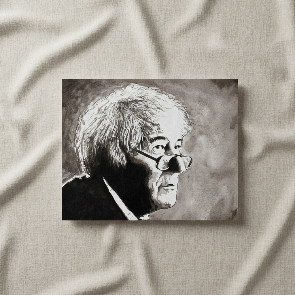 Seamus Heaney – Irish Poet Fine Art Print — in a room setting
