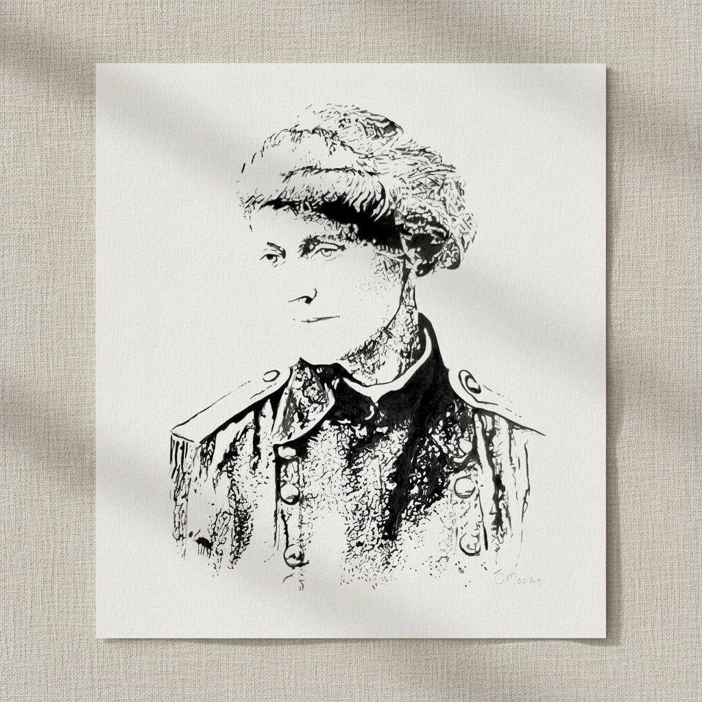 Countess Markievicz Framed Art Print — in a room setting