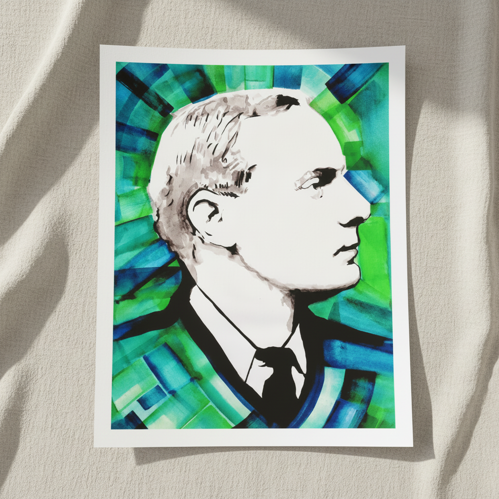Patrick Pearse – Irish Patriot Framed Art Print — in a room setting