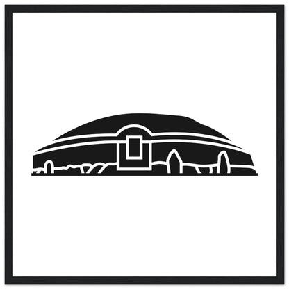 Modern Irish Minimalist Newgrange Illustration Framed Wall Art Print