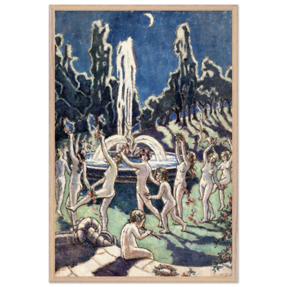 Figures Dancing Round a Fountain by Mainie Jellett - Irish modernist art print