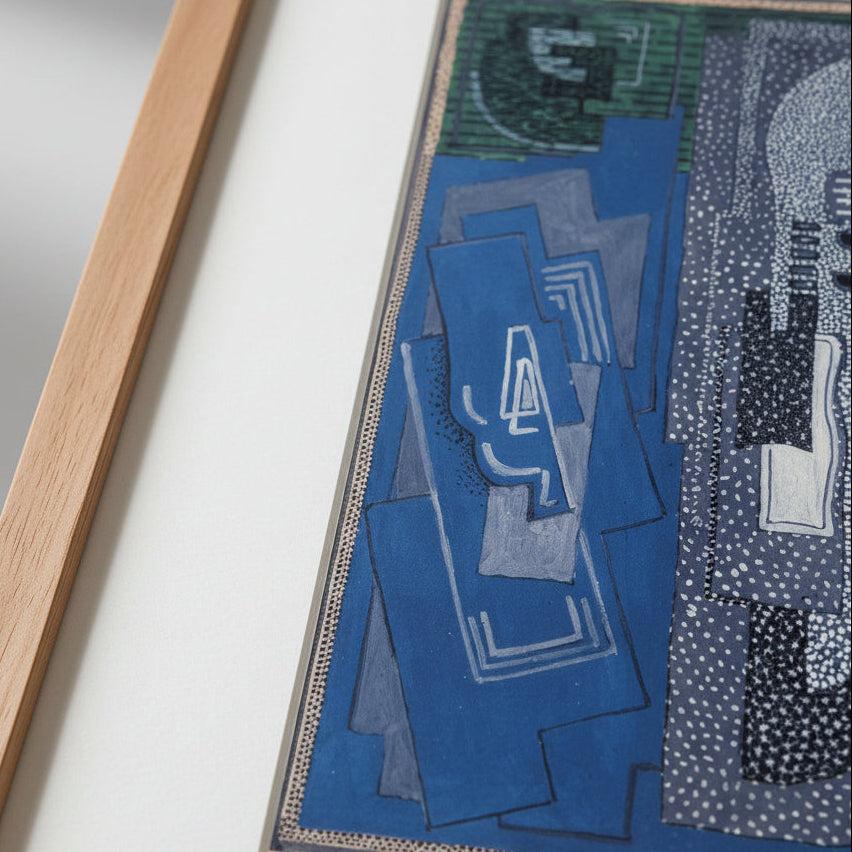 Close-up detail of Four Element Composition by Mainie Jellett, Collector’s Edition 40×50 cm print. 