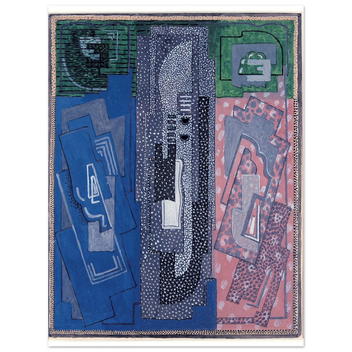 Four Element Composition by Mainie Jellett Irish modernist abstract art print 40x50 cm Collector’s Edition unframed white background