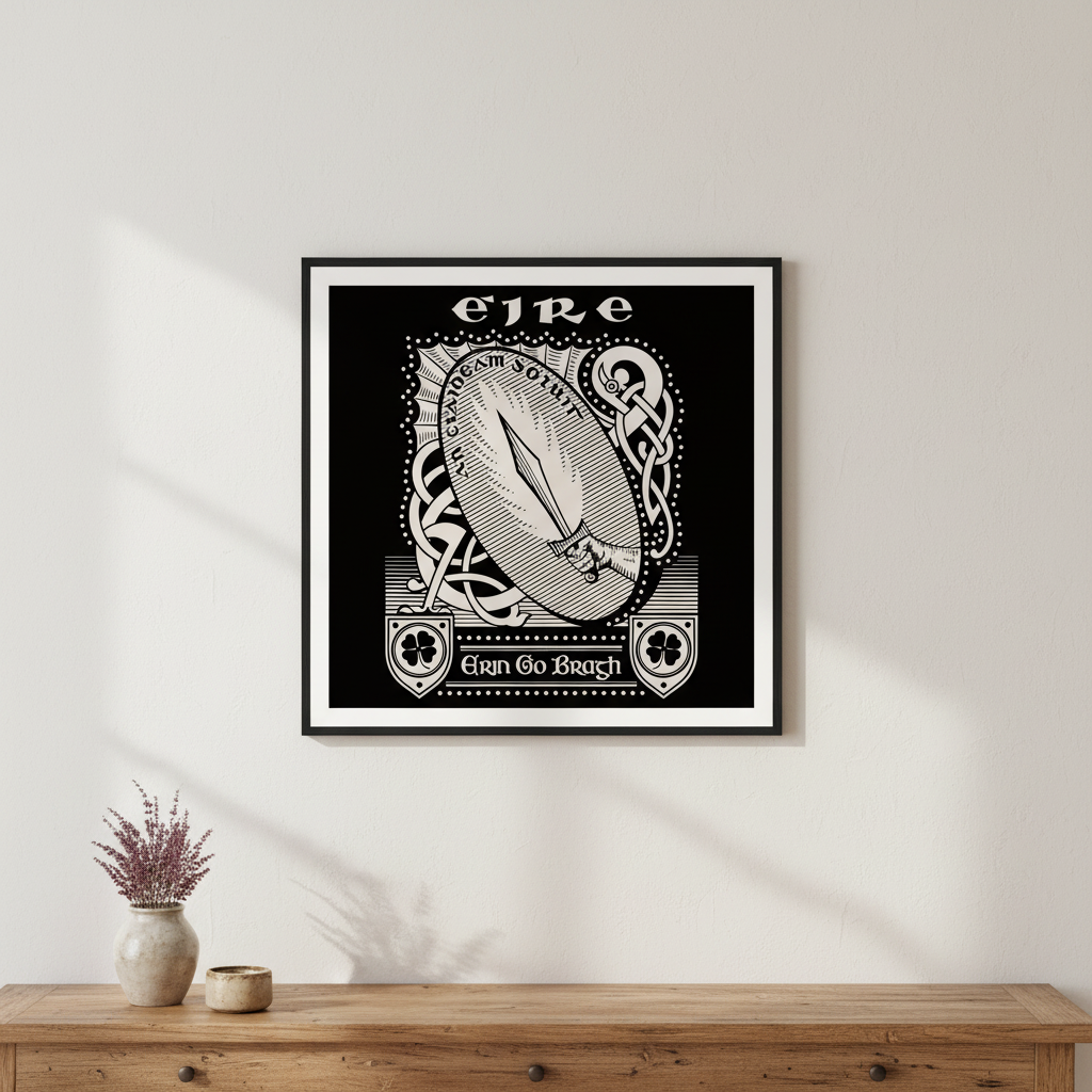 Erin Go Bragh Ireland Forever Irish heritage art print hero mockup