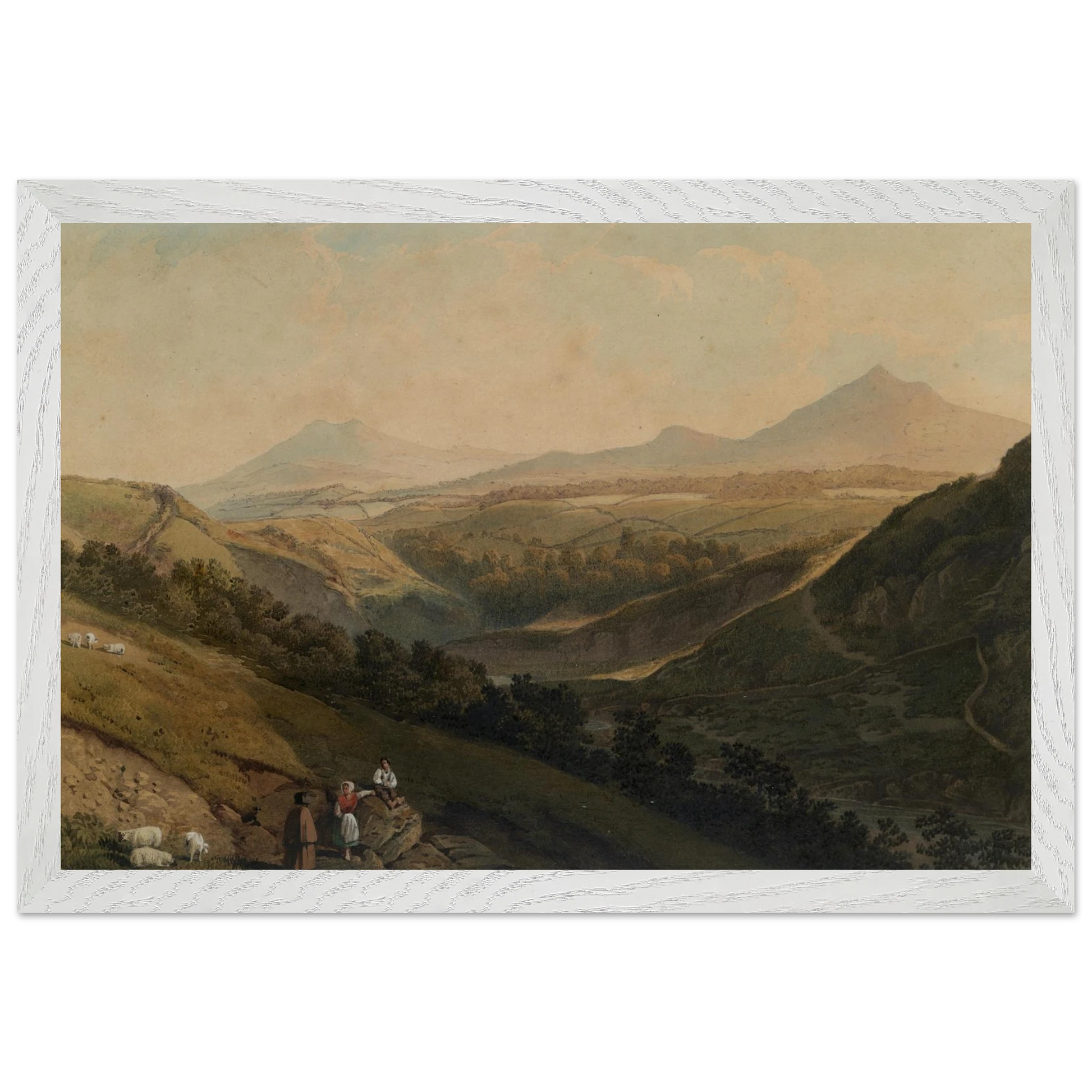 Framed landscape print of Wicklow’s Sugar Loaf Mountains