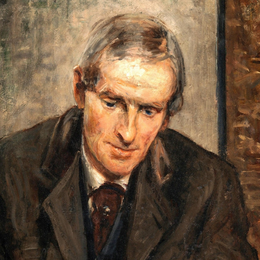 Portrait of Jack B. Yeats detail – face and expression by Sarah Henrietta Purser
