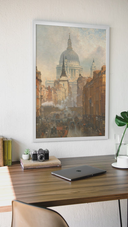 Ludgate, Evening by Irish Artist John O'Connor Art Print