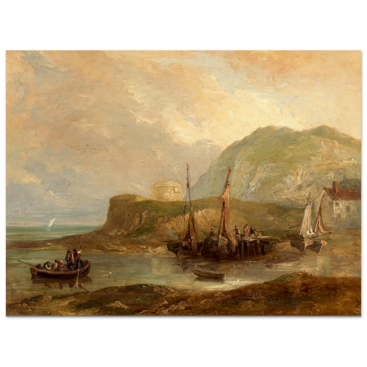 Unframed reproduction print of A View of Bray Head by Samuel Frederick Brocas
