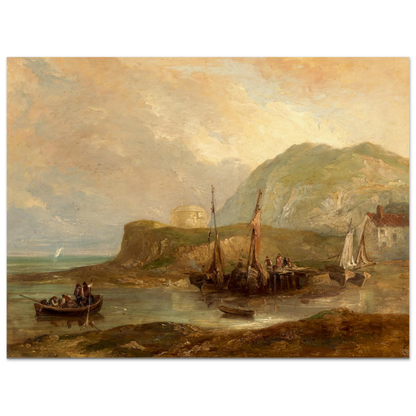 Unframed reproduction print of A View of Bray Head by Samuel Frederick Brocas
