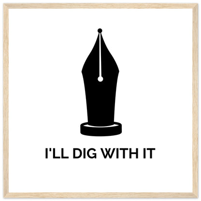 Seamus Heaney art print, pen vs spade metaphor from 'Digging', reflecting heritage in words.