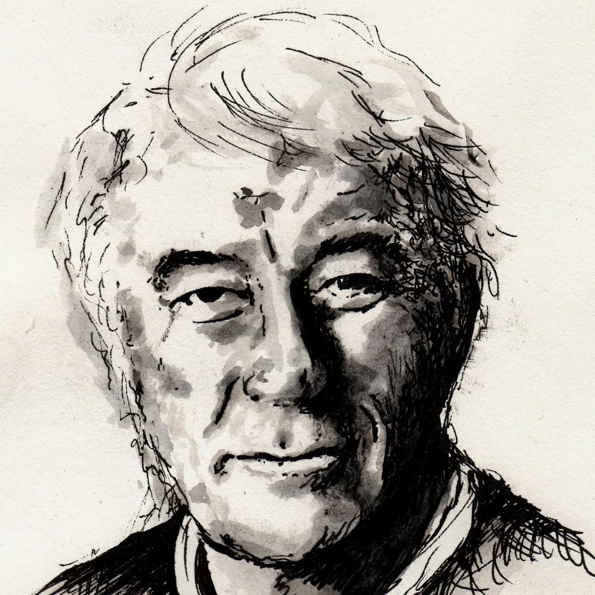 Seamus Heaney “The Squat Pen” portrait by Barra Ó Maoláin Irish portrait art print