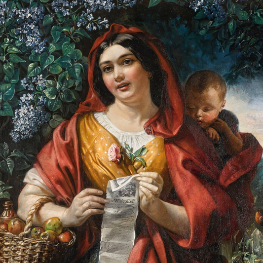 The Ballad Seller by Irish Artist Daniel Maclise Art Print