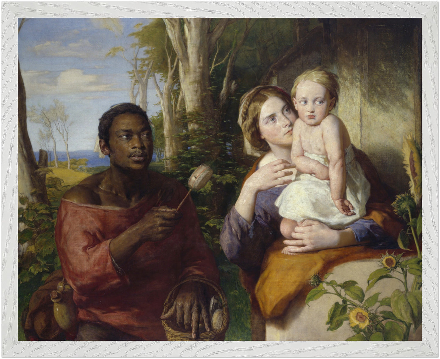 The Toy-Seller by William Mulready – 40×50 cm framed Collector’s Edition Irish genre print in white frame