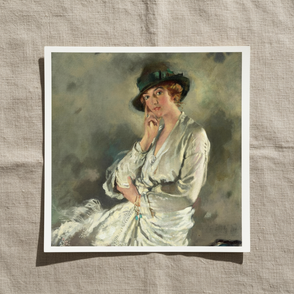 Mrs Charles S. Carstairs – William Orpen Art Print — unframed, shown on linen