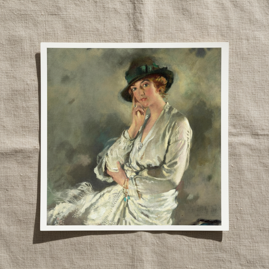 Mrs Charles S. Carstairs – William Orpen Art Print — unframed, shown on linen